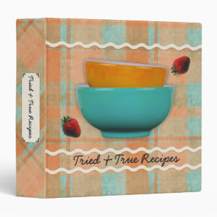 Classeur chic minable de recette de fraise de bol