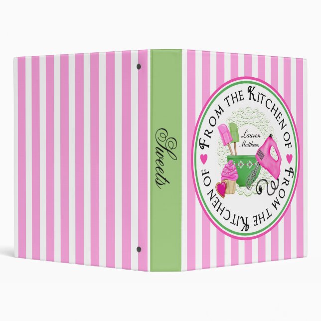 Classeur chic minable de recette de petit gâteau (Arrière-plan)