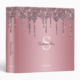 Classeur Chic Rose Gold Rose Parties scintillant Drivers No