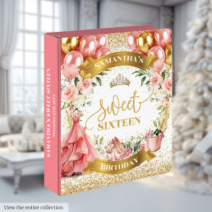 Classeur Chic Sweet sixteen Mémoire Album Rose Robe Tiara