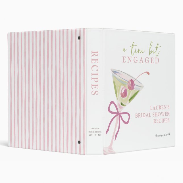 Classeur Chic Tini Bit Engaged Martini Bridal Shower (Arrière-plan)
