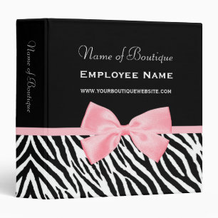 Classeur Chic Zebra Print Boutique Light True Pink Ribbon