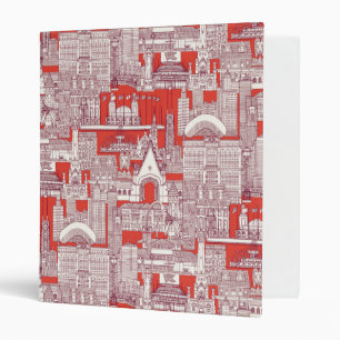 Classeur Chicago toile bordeaux rouge lava