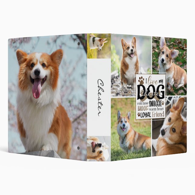 Classeur Chien 7 Photo Collage Word Art Album photo (Arrière-plan)