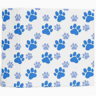 Classeur Chien bleu Empreinte de patte Chien simple Chien A