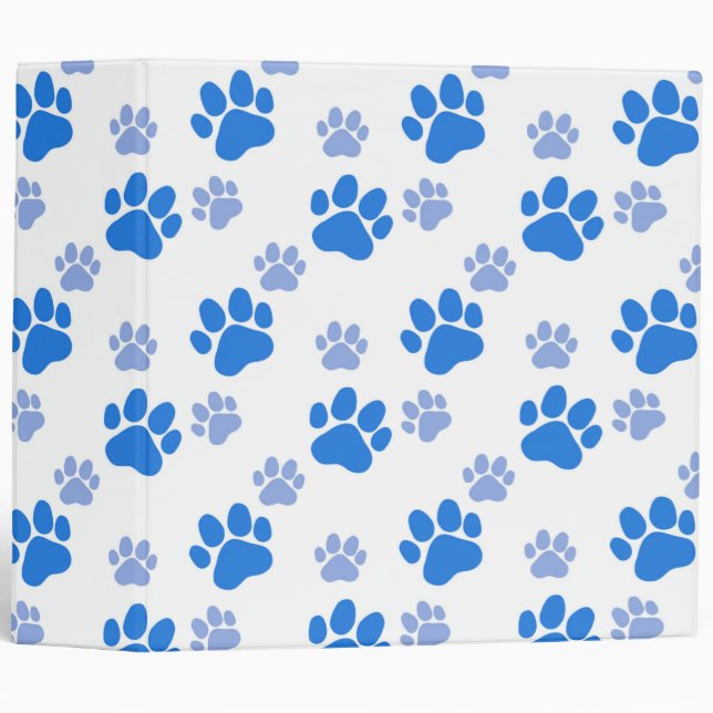 Classeur Chien bleu Empreinte de patte Chien simple Chien A (Devant/Côté)