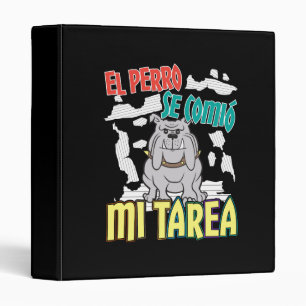 Classeur Chien Espagnol A Mangé Mon Devoir - Perro Tarea