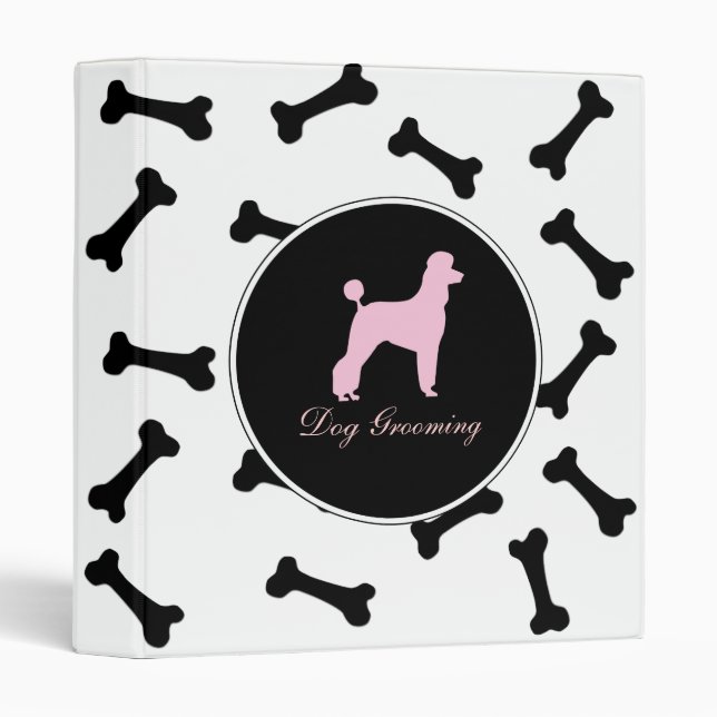 Classeur Chien toilettant la reliure à anneaux 3 (Devant/Côté)