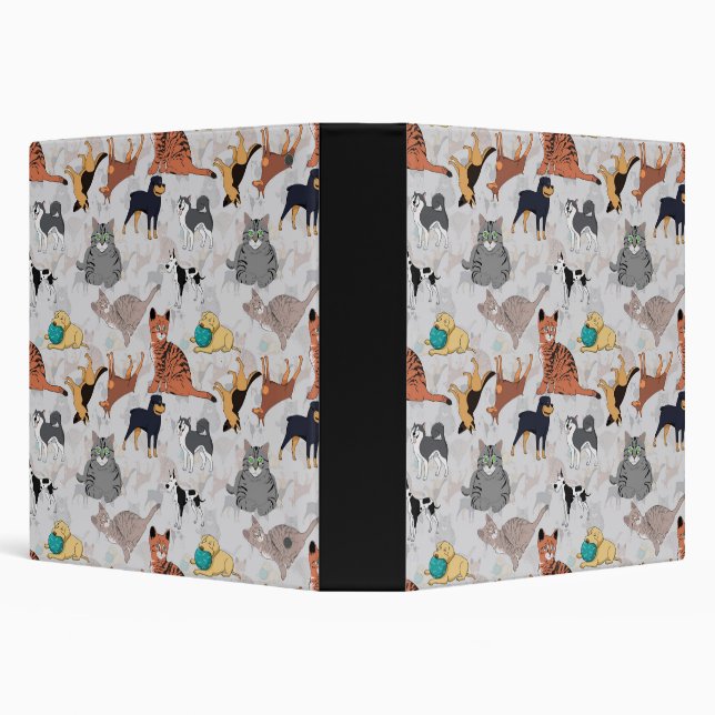 Classeur Chiens Et Chats Cutes Design Motif (Arrière-plan)