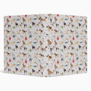 Classeur Chiens mignons Design Motif Blanc
