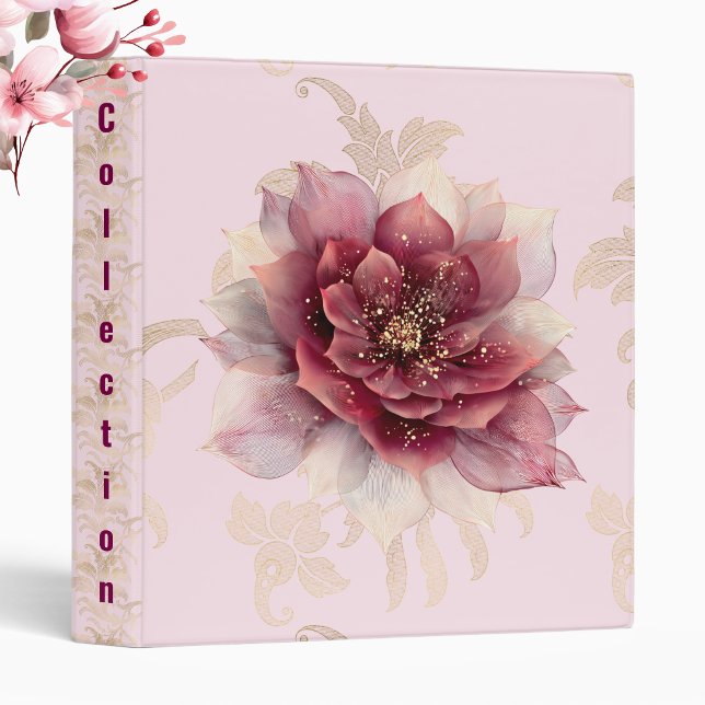 Classeur Chiffon Flower & Gold 3 Ring Binder (Créateur téléchargé)