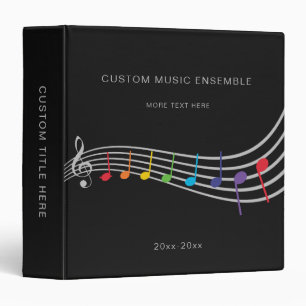 Classeur Children Music Choir Rainbow Music Notes Concert