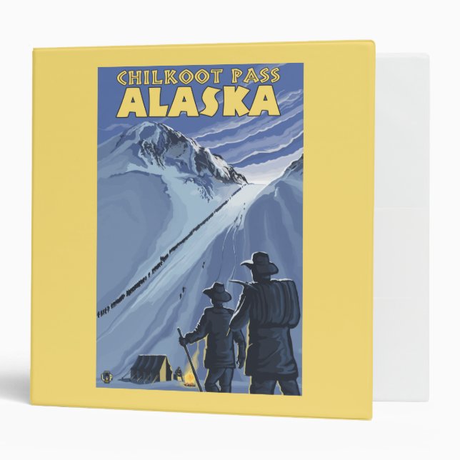 Classeur Chilkoot Pass, Alaska Gold Miners (Devant/intérieur)