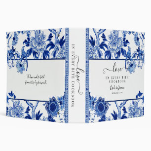 Classeur Chinoiserie Blue White Bird Foliage Bridal Recette