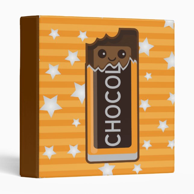 Classeur Chocolat Kawaii (Devant/Côté)