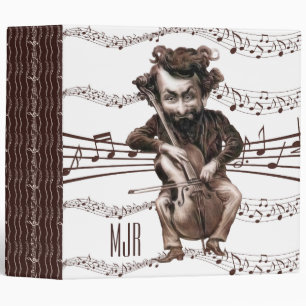Classeur Chocs au cello Musicien Vintage Monogramme