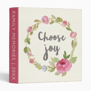 Classeur Choisissez les roses en pastel roses de la joie