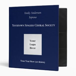 Classeur Chorale Personnalisée Chorale Société Chanteurs Do