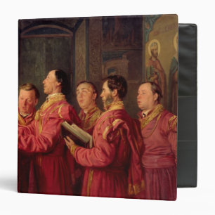 Classeur Choristes dans l'église, 1870