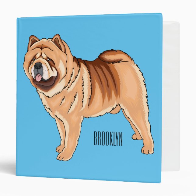 Classeur Chow Chow dog cartoon (Devant/Intérieur)