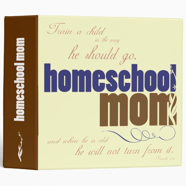 Classeur chrétien de homeschool : Maman de (Devant/Côté)