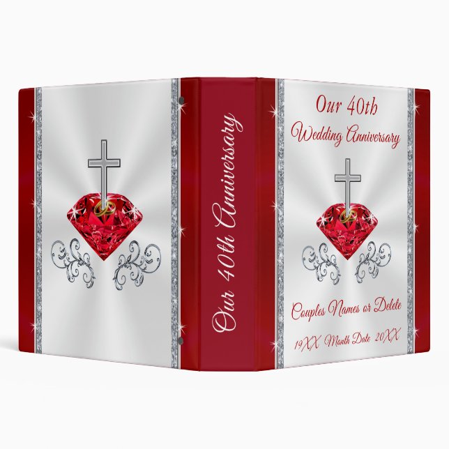 Classeur Christian, 40e anniversaire du Mariage Album photo (Arrière-plan)