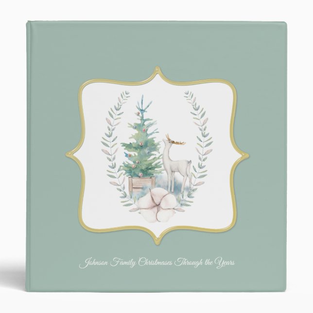 Classeur Christmas Deer Green (Devant)