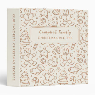 Classeur Christmas Recipes Baking Gingerbread Cookies Beige