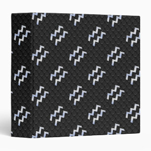 Classeur Chrome comme Aquarius Zodiac Symbole sur serpent