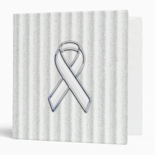 Classeur Chrome White Ribbon Sensibilisation sur les bandes
