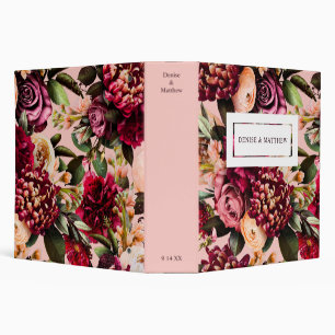 Classeur Chrysanthème romantique sur Gossamer Pink