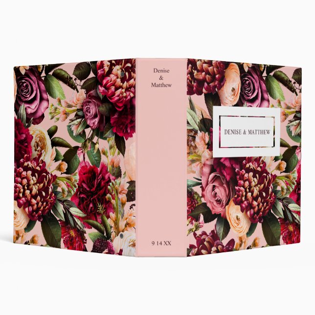 Classeur Chrysanthème romantique sur Gossamer Pink (Arrière-plan)