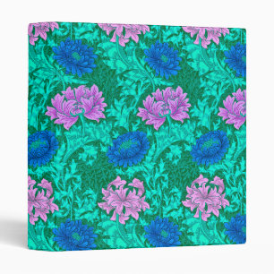 Classeur Chrysanthèmes, Aqua et violette de William Morris