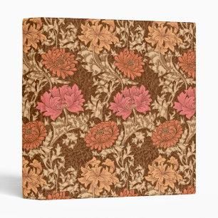 Classeur Chrysanthèmes, brun et rouille de William Morris