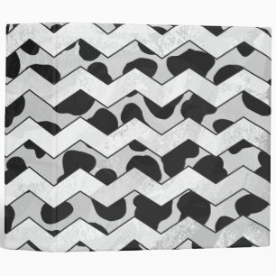 Classeur Chvron noir et blanc dalmate