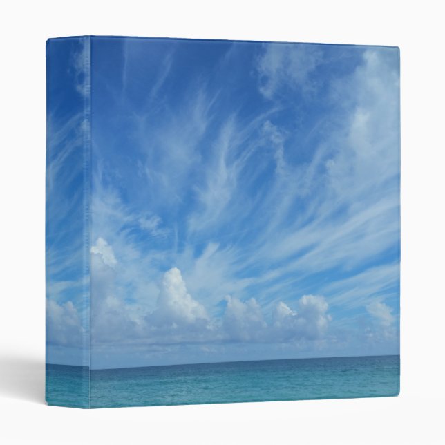 Classeur Ciel bleu et mer (Devant/Côté)