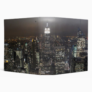 Classeur Ciel nocturne de New York avec gratte-ciel et vue
