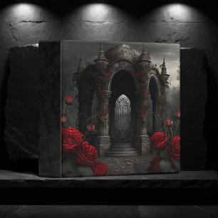 Classeur Cimetière gothique Gazebo avec des roses rouges la
