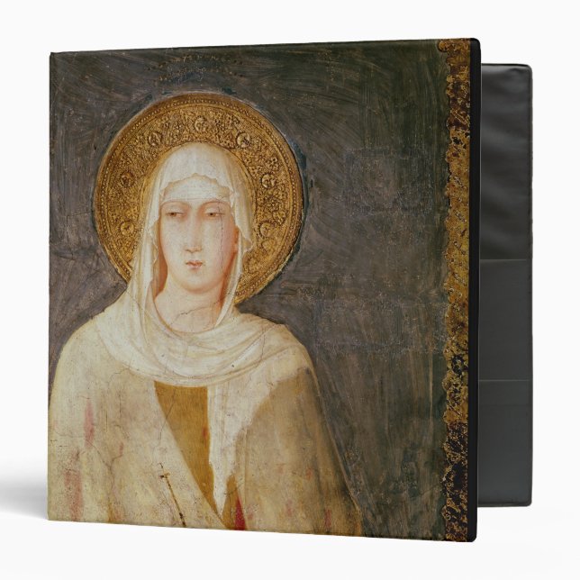 Classeur Cinq saints, détail de St Clare (Devant/Intérieur)