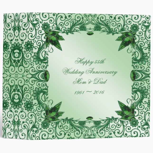 Classeur Cinquante-cinquième anniversaire de mariage (Devant/Côté)