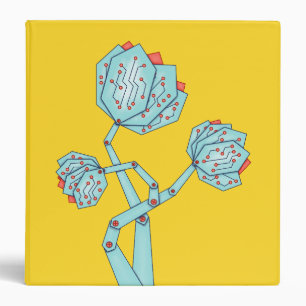 Classeur Circuit Board Fleurs mécaniques Geek texte personn