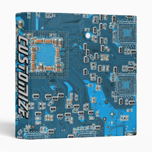 Classeur Circuit imprimé personnalisé en bleu pour les prof