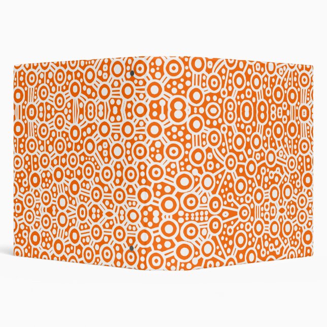 Classeur Circuits Aliens - Blanc sur orange (1,5 po) (Arrière-plan)