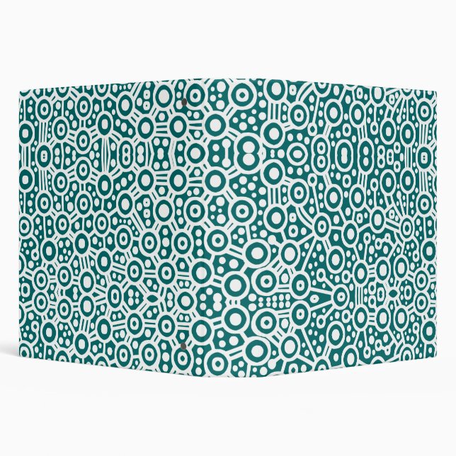 Classeur Circuits Aliens - Blanc sur Turquoise (1,5 po) (Arrière-plan)