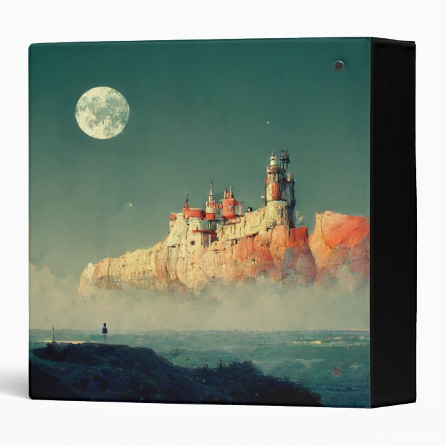 Classeur Citadelle côtière Imaginaire Sci-Fi (Dos/Côté)