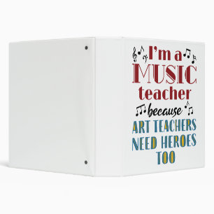 Classeur Citation de héros de professeur de musique drôle