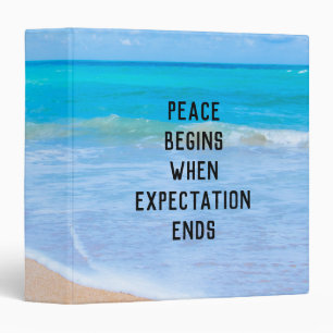 Classeur Citation inspirante avec scène de plage tropicale