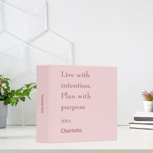 Classeur Citation inspirante rose
