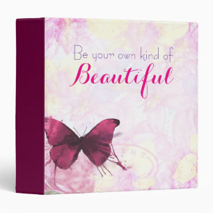 Classeur Citation Inspirationnelle Avec Papillon Aquarelle