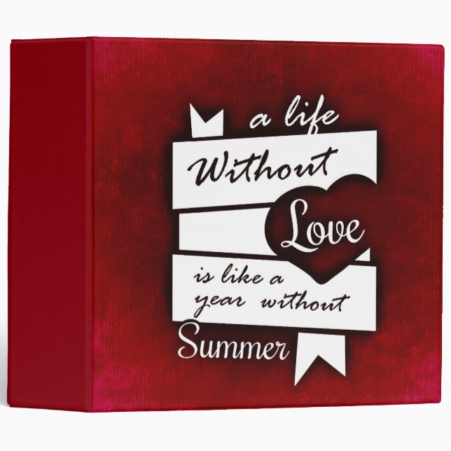 Classeur Citation inspirée sur l'amour sur un Arrière - pla (Devant/Côté)